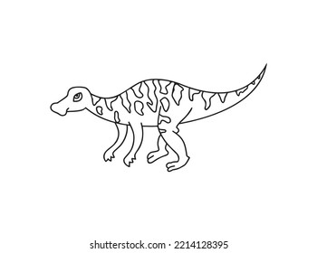 dinosaurs vector image, perfect for coloring book kids.
