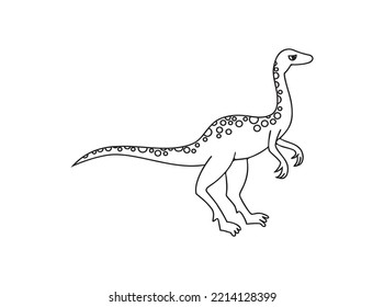 dinosaurs vector image, perfect for coloring book kids.