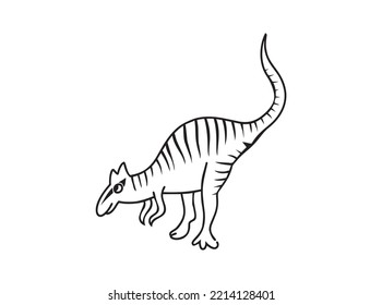 dinosaurs vector image, perfect for coloring book kids.