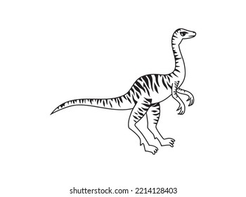 dinosaurs vector image, perfect for coloring book kids.