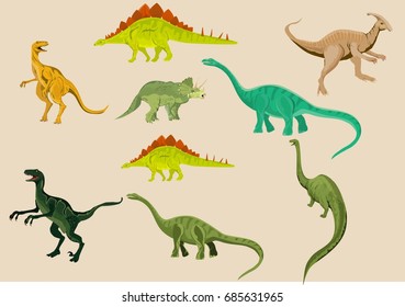 Dinosaurs vector set 