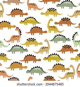 Dinosaurs vector Set isolated on white. vector texture. trend print for textiles, wallpaper and packaging.