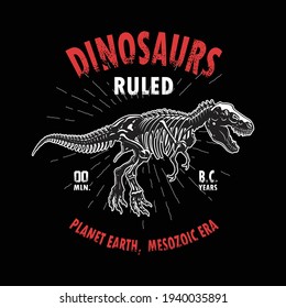 Dinosaurs Vector T Shirt Design Template.