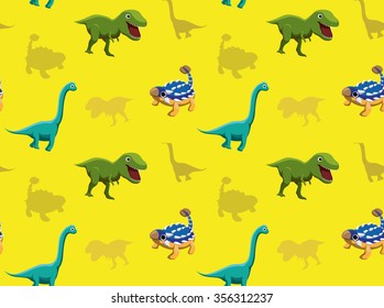 Dinosaurs Wallpaper Vector Illustration 11