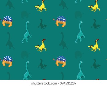 Dinosaurs Wallpaper Vector Illustration 12