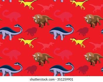 Dinosaurs Wallpaper Vector Illustration 7
