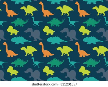 Dinosaurs Wallpaper Vector Illustration 8