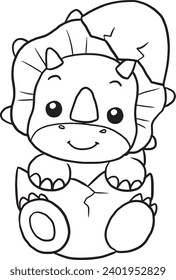 Dinosaurs wild animals cartoons doodles kawaii anime coloring pages cute drawing characters
