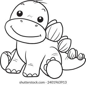 Dinosaurs wild animals cartoons doodles kawaii anime coloring pages cute drawing characters