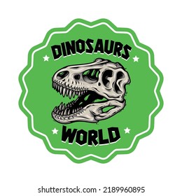 Dinosaurs World. raptor dinosaur isolated on transparent background. Cartoon character drawing vector illustration. Isolated white background for print design t shirt tee clothes sticker poster badge.