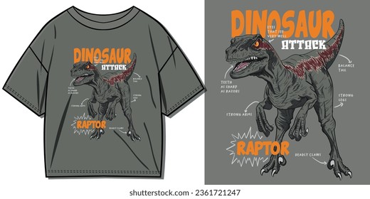 Dinosaurus-Cartografik für T-Shirt-Druck