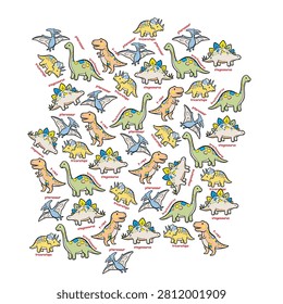 dinosaurus cute template vector design art