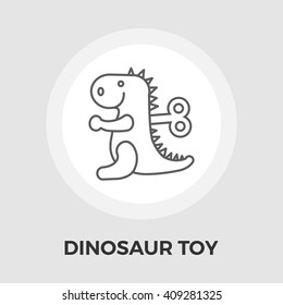 Dinosaurus icon vector. 