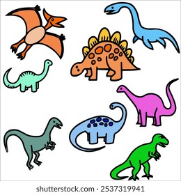 dinosaurus icon vector flat illustration