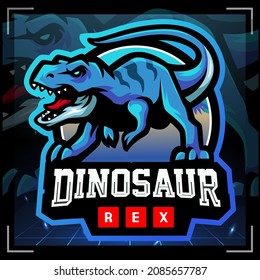 Dinosaurus rex mascot. Begleitlogo