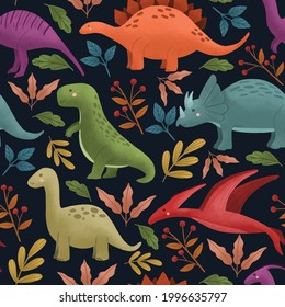 Dinosaurus seamless pattern for kids