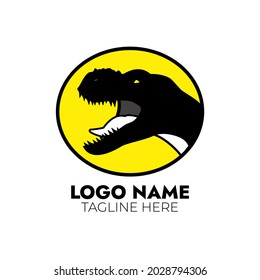 dinosaurus silhoutte logo suitable for professional gaming team logo