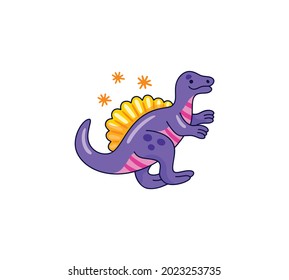 Dinosaurus Sticker Icon Isolated On White Background
