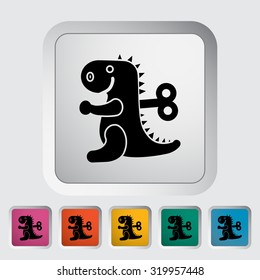 Dinosaurus toy icon. Flat vector related icon for web and mobile applications. It can be used as - logo, pictogram, icon, infographic element. Vector Illustration.