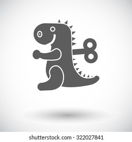 Dinosaurus toy icon. Flat vector related icon for web and mobile applications. It can be used as - logo, pictogram, icon, infographic element. Vector Illustration.