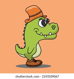 Dinosaurus Vector Artwork Cartoon Isolated