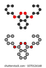 Di-n-pentyl phthalate (DNPP) plasticizer molecule.