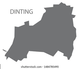 Dinting grey ward map of High Peak district in East Midlands England UK