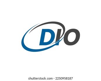 DIO letter creative modern elegant swoosh logo design