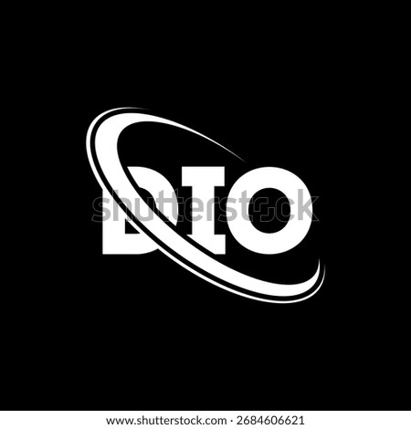 DIO logo. DIO letter. DIO letter logo design. Initials DIO logo linked with circle and uppercase monogram logo. DIO-typography for technology, business and real estate brand.