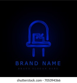 Diode blue chromium metallic logo