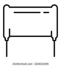 Diode capacitor icon outline vector. Component resistor. Circuit semiconductor