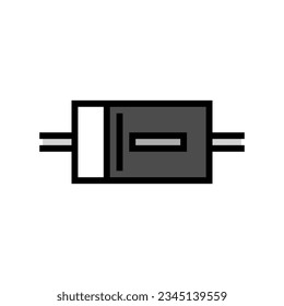 vector de icono de color de ingeniero eléctrico diodo. signo de ingeniero eléctrico de diodo. ilustración de símbolo aislado
