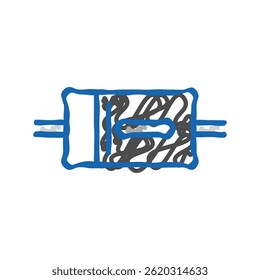diode electrical engineer doodle icon sketch vector. diode electrical engineer sign. isolated symbol illustration