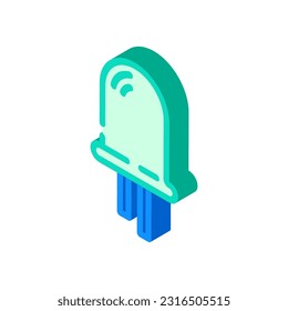 Diodenelektro-Ingenieur isometrische Icon Vektorgrafik. Diodenstromtechnikzeichen einzelne Symbolillustration