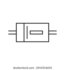 diode electrical engineer line icon vector. diode electrical engineer sign. isolated contour symbol black illustration
