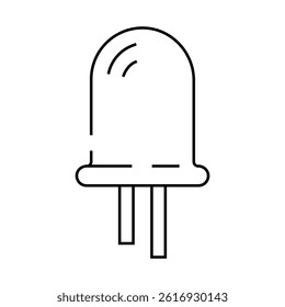 diode electrical engineer line icon vector. diode electrical engineer sign. isolated contour symbol black illustration