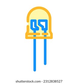 diode electronic component color icon vector. diode electronic component sign. isolated symbol illustration
