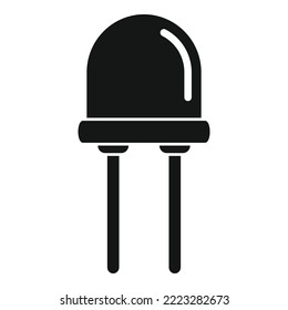 Diode element icon simple vector. Electric power. Resistor component