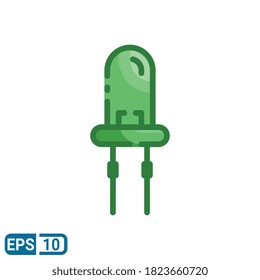 diode icon in filled line style isolated on white background. EPS 10