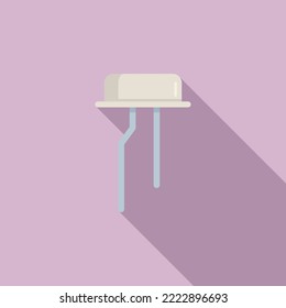 Diode icon flat vector. Led light. Semiconductor component