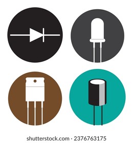Diode icon vector illustration logo design