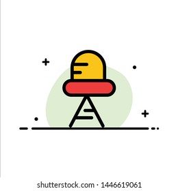 Diode, Led, Light  Business Flat Line Filled Icon Vector Banner Template