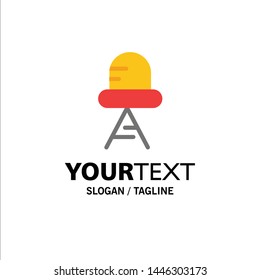 Diode, Led, Light Business Logo Template. Flat Color