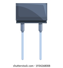 Diode resistor icon. Cartoon of diode resistor vector icon for web design isolated on white background