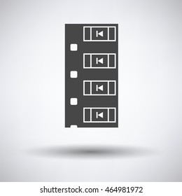 Diode smd component tape icon on gray background with round shadow. Vector illustration.