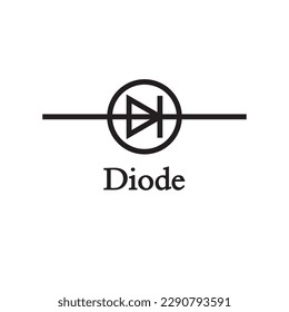 Diode Symbol Vector Image Illustration Isolated on White Background