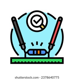 diode testing electronics color icon vector. diode testing electronics sign. isolated symbol illustration