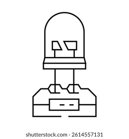 diode testing electronics line icon vector. diode testing electronics sign. isolated contour symbol black illustration