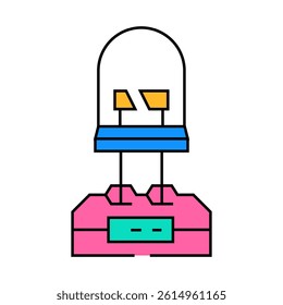 diode testing electronics line icon vector. diode testing electronics sign. isolated symbol illustration