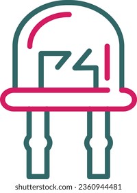 Diode Vector Icon Line Two Color